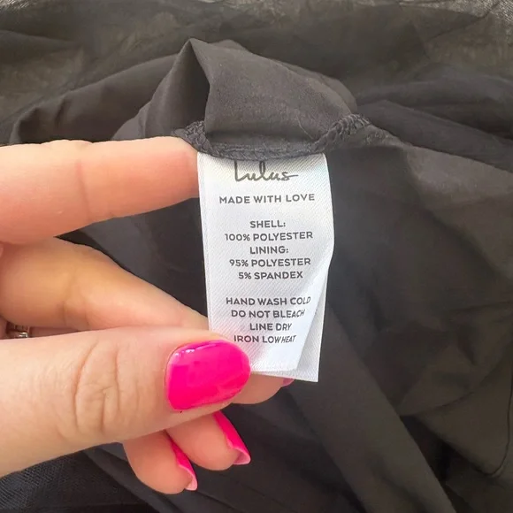 Lulus Simply Delighted Black Mesh Ruffled Backless Maxi Dress Size Medium Formal - Picture 10 of 10